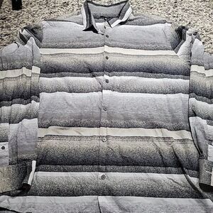 Alfani mens shirt‎ xxl blk/beige/white